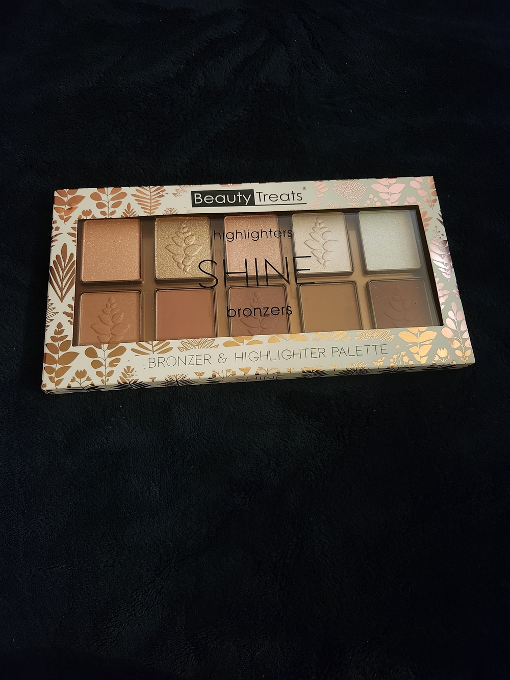 Beauty Treats Shine Bronzer & Highlighter Palette - Warm Brown & Champagne